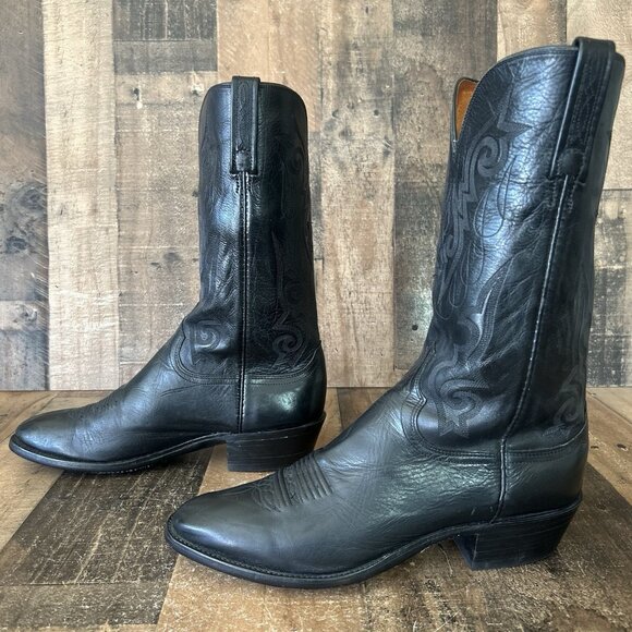 Lucchese 1883 Black N7496R4 Western Cowboy Boots Mens 11 D - Picture 12 of 12